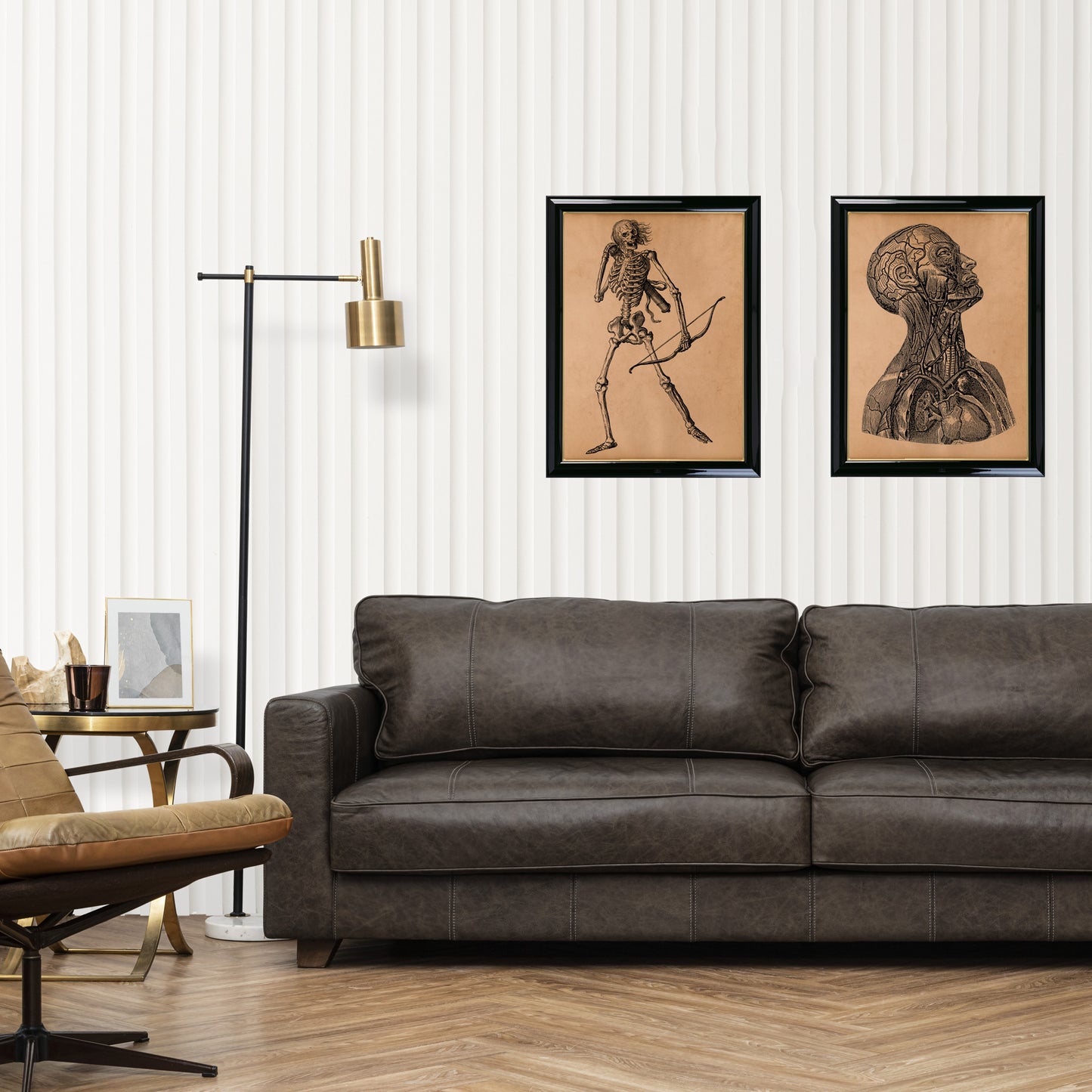 Archer skeleton print Antique anatomy poster