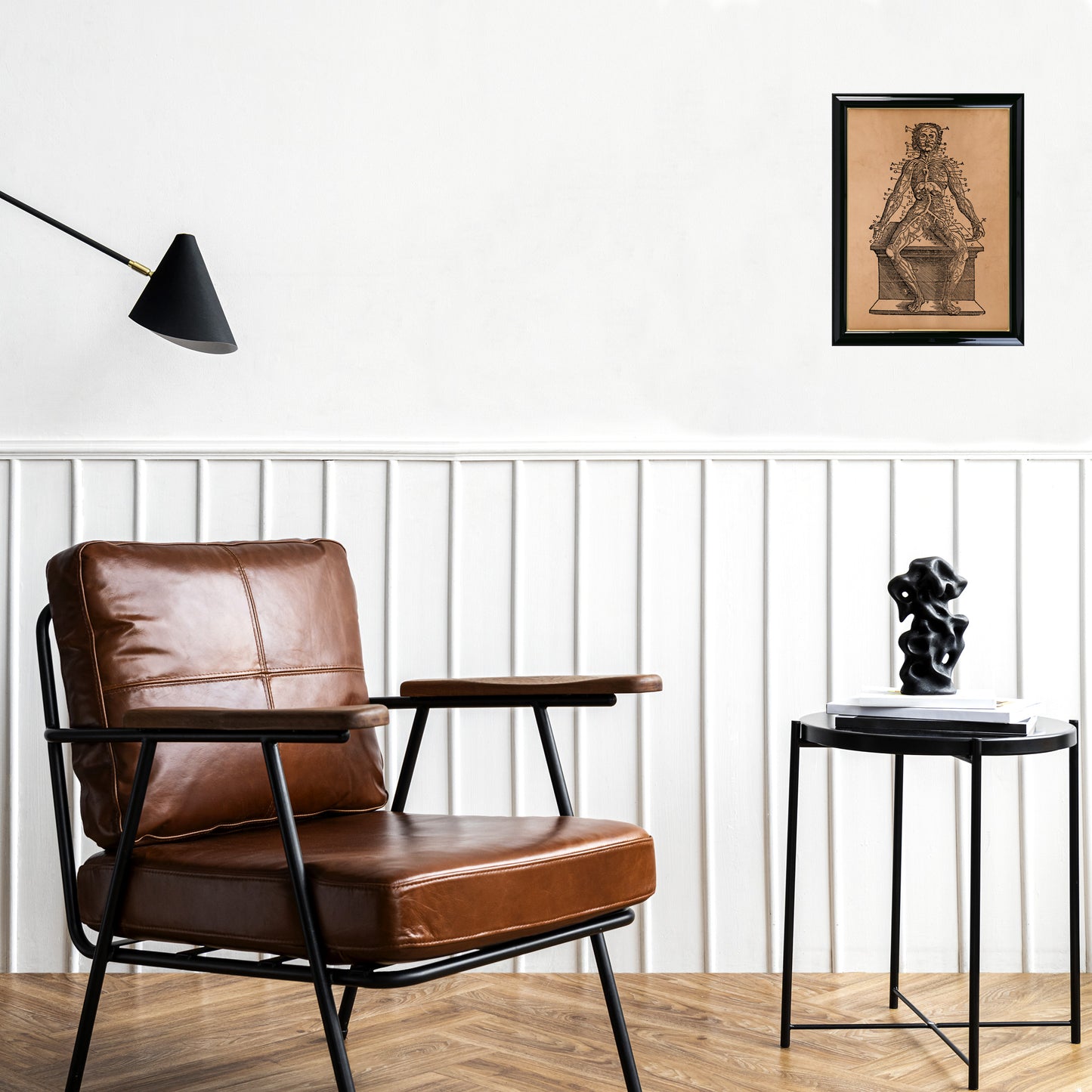 Human body poster Vintage anatomy illustration