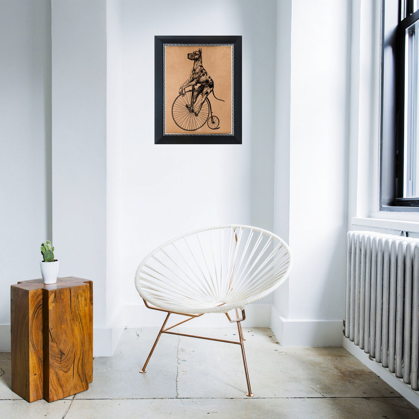 Dog decor Steampunk poster Antique print