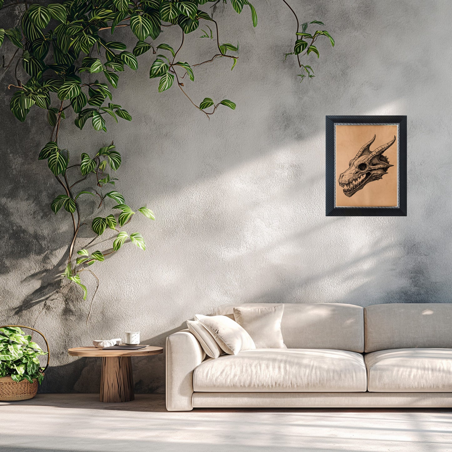 Dragon skull art Anatomy poster