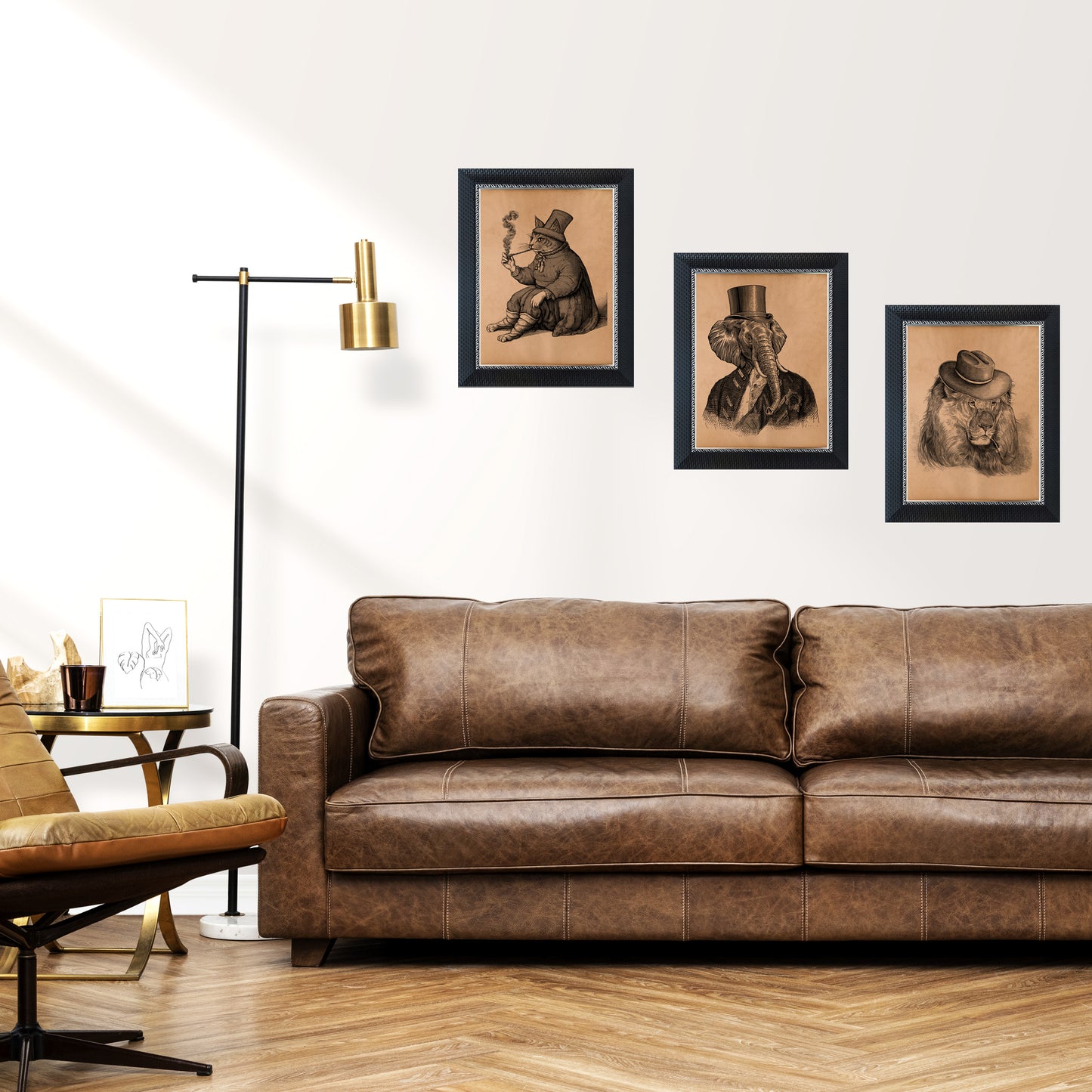 Gentleman cat wall art Antique Steampunk poster