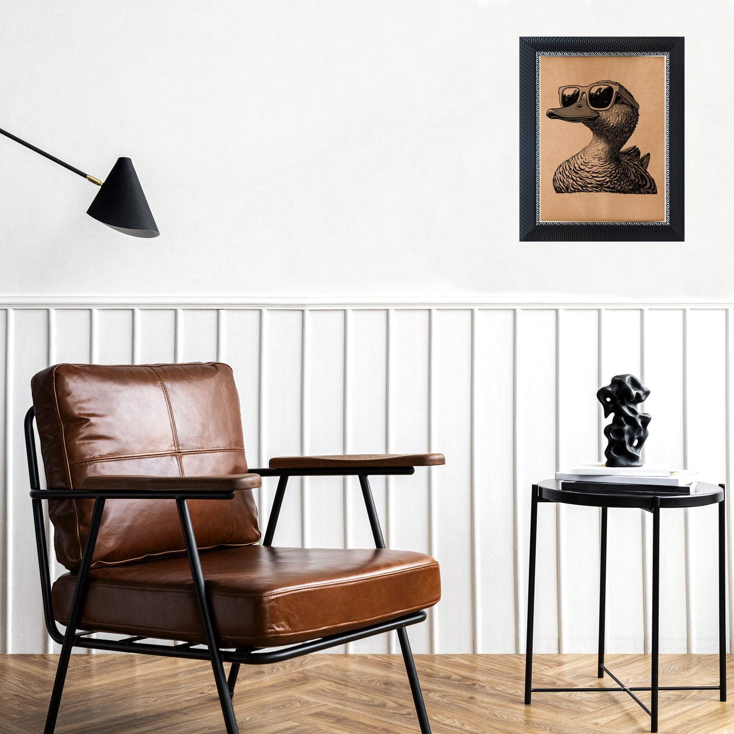 Gentleman duck print Vintage poster