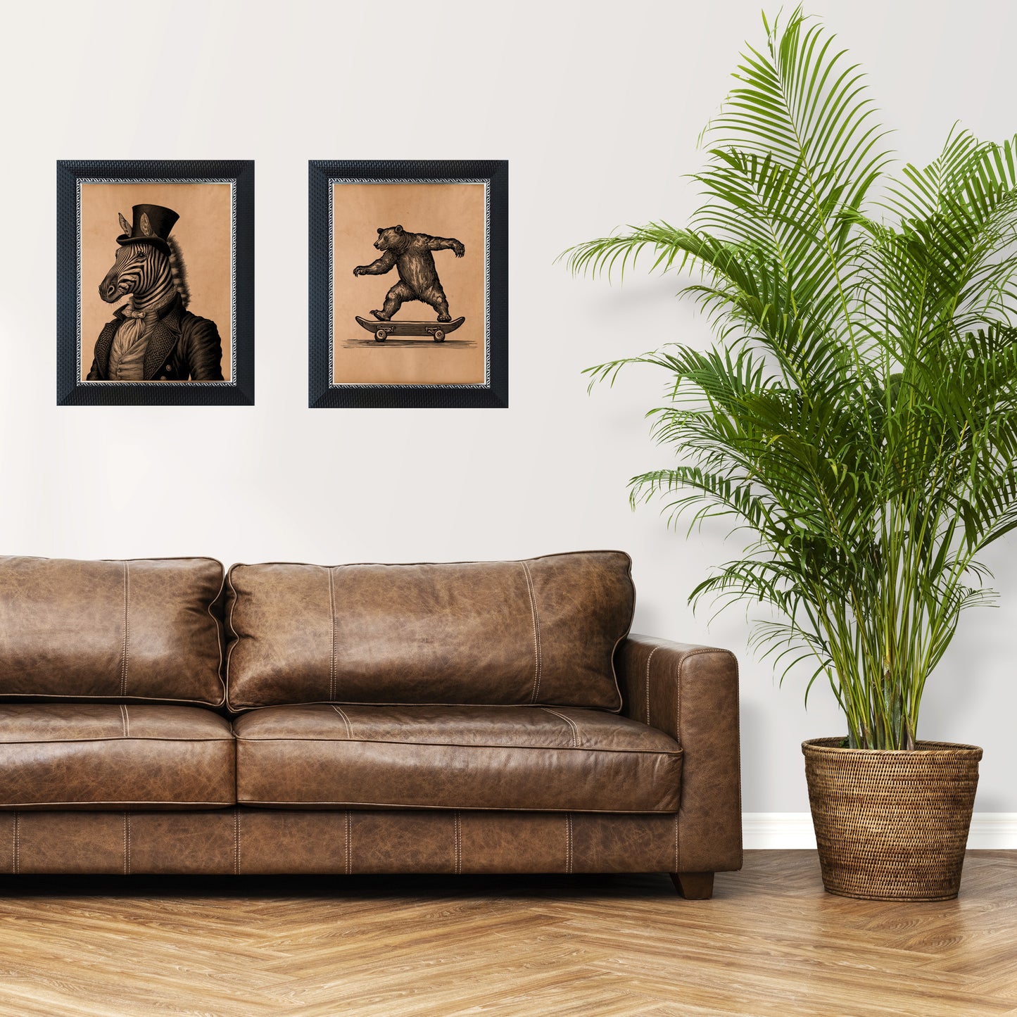 Gentleman zebra wall art print Antique Steampunk poster