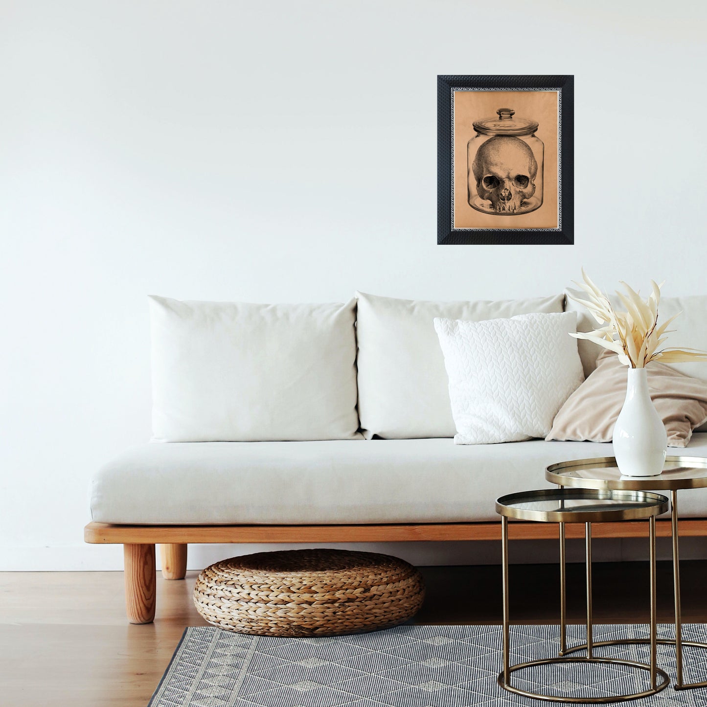 Skull in a jar poster Anatomy print