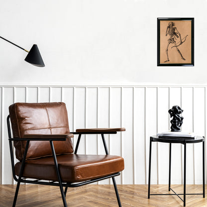 Archer skeleton print Antique anatomy poster