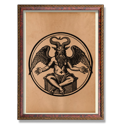 Eliphas Levi print Baphomet poster Occult decor