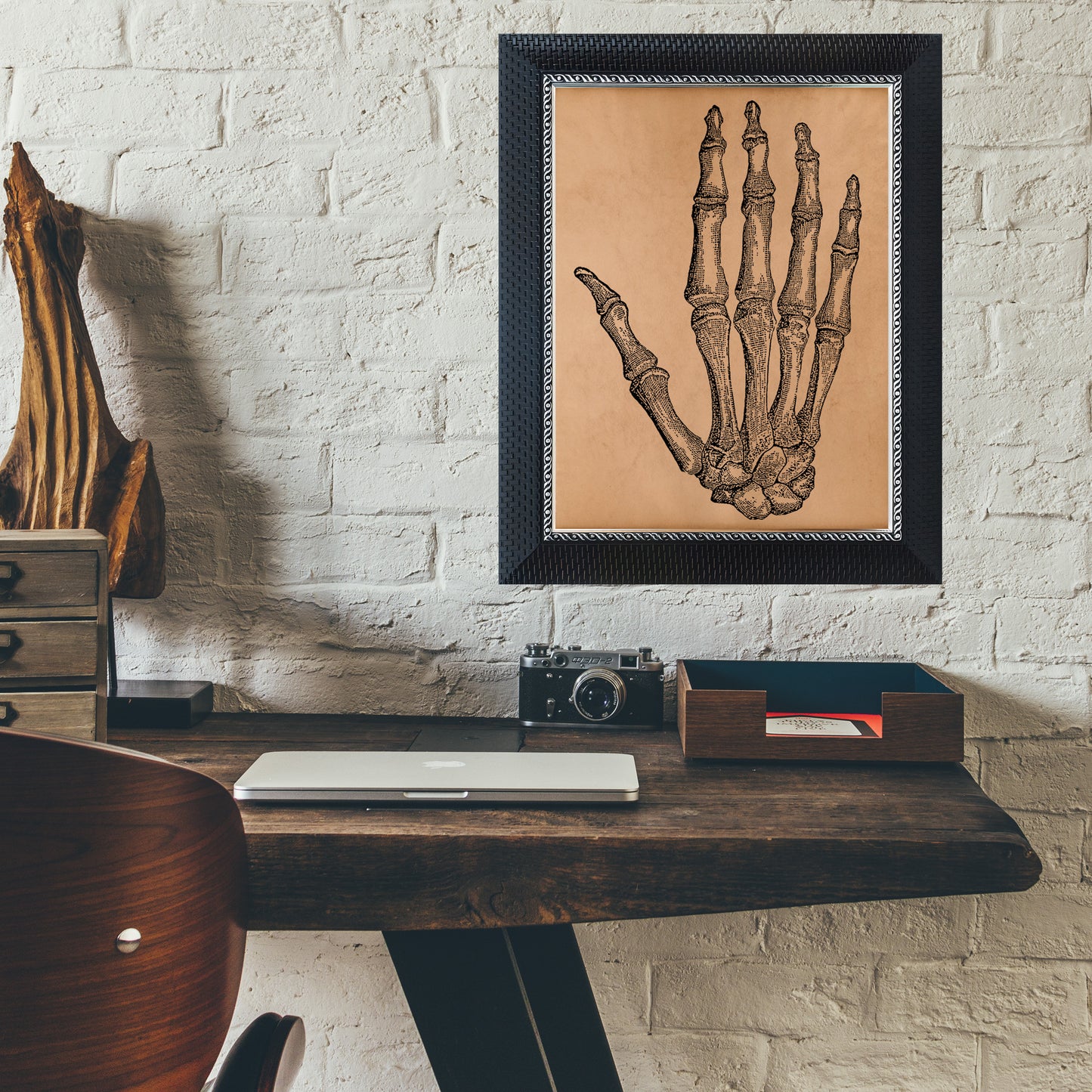 Hand anatomy print Anatomical skeleton poster