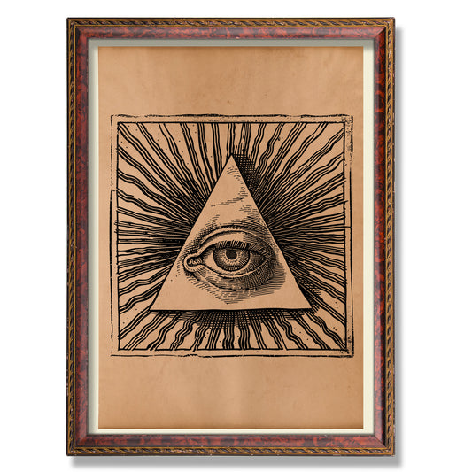 Illuminati poster Occult print Evil eye decor