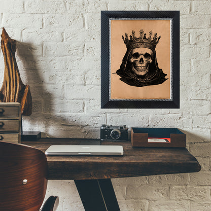 King skull poster Vintage anatomy print