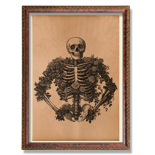 Human skeleton poster Anatomical print