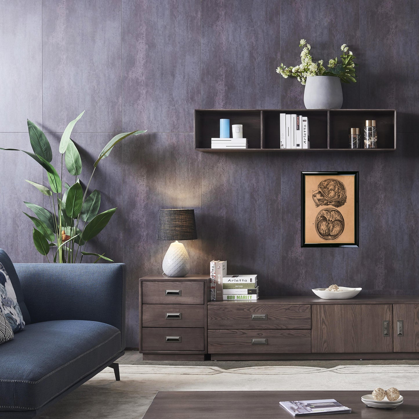 Vintage anatomy print Brain artwork