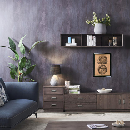 Vintage anatomy print Brain artwork