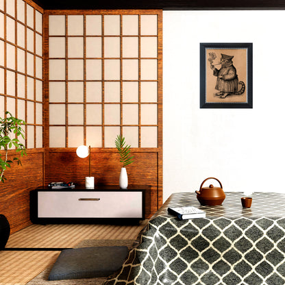 Vintage Steampunk poster Gentleman cat print